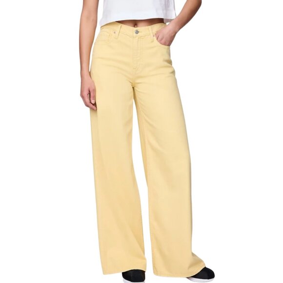 GAP Straw Yellow UltraSoft Baggy Mid Rise Jeans 29/8R - Picture 3 of 15